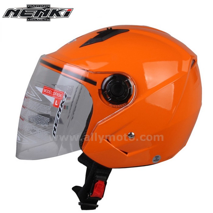 129 Nenki Open Face Helmet Motorbike Cruiser Chopper Touring Street Scooter Clear Lens Shield Men Women@6